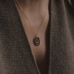 колье «молитва» овал