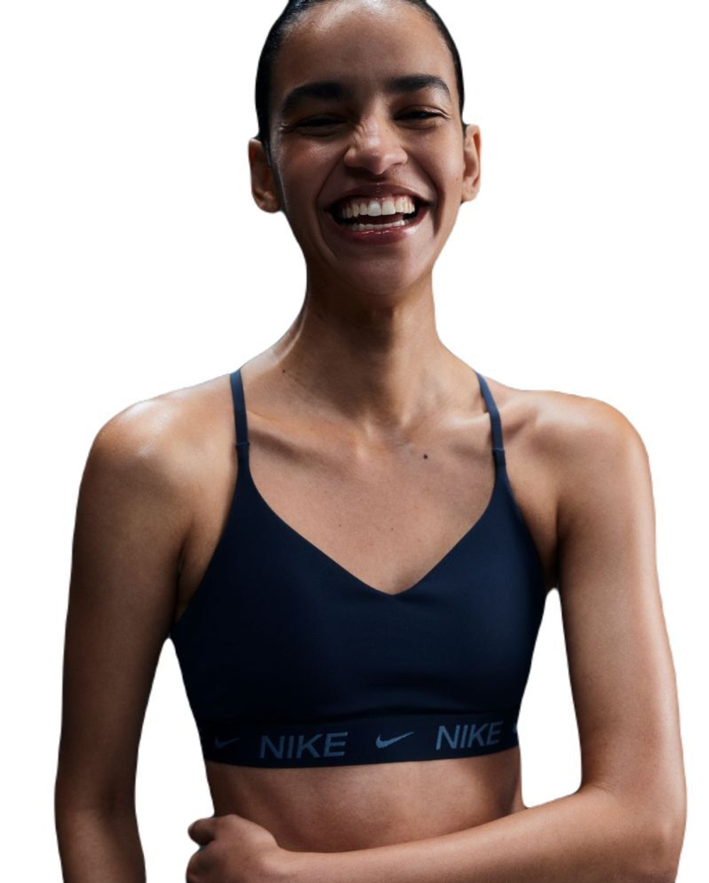 Теннисный бюстгальтер Nike Indy Light Support Padded Adjustable Sports Bra - Blue