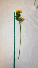 Искусственные цветы, желтые подсолнухи / Высота 44 см. 9 стебелей 9 бутонов/