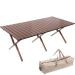 Стол кемпинговый складной DC-5020 серия LUCERO, 116*58*42 см, цвет: темное дерево, ТуристМастер