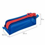 Пенал BRAUBERG с объемной "тракторной" молнией, 1 отделение, ПВХ, 22х5см, Contrast blue, 272341