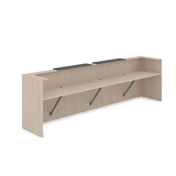 1КР-КЛ.202.1 Комплект Ресепшн с фартуком HPL (3854*749*1149) (с подсветкой)