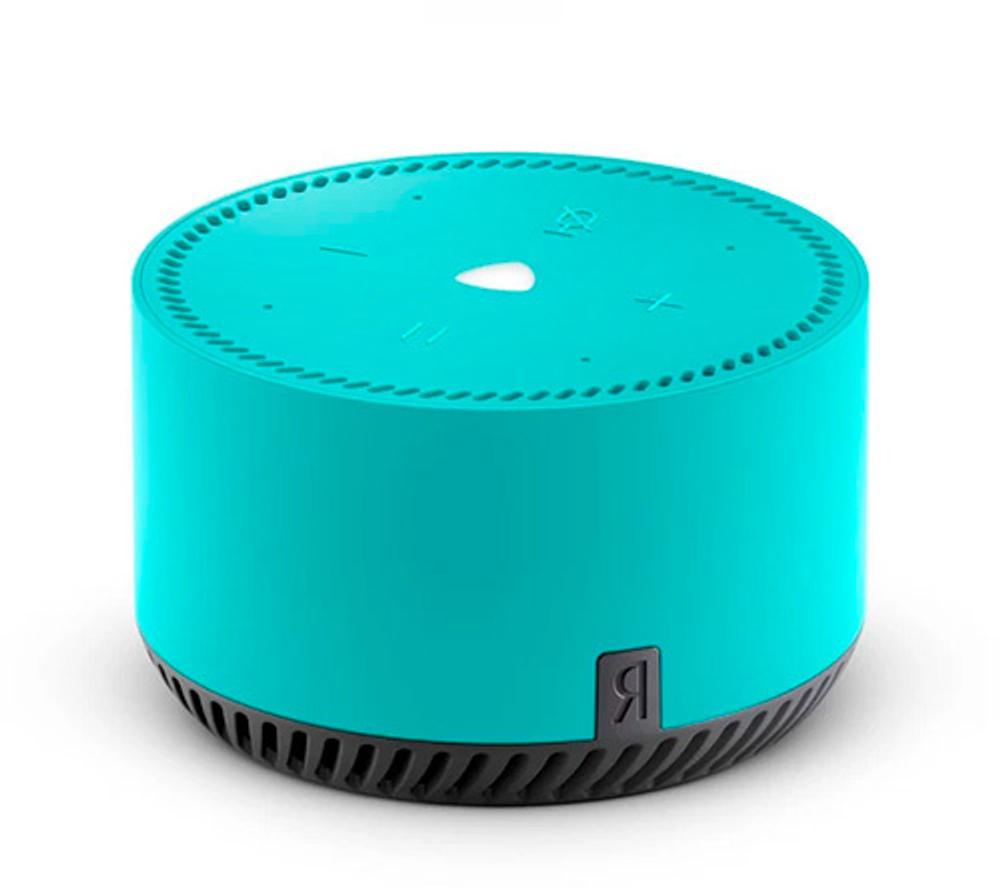Умная колонка Yandex Станция Лайт Алиса бирюзовый 5W 1.0 BT 10м (YNDX-00025G)