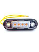 Фонарь габаритный светодиодный Fristom FT-073 Z LED желтый, с проводом 0.15 м и креплением на трубу