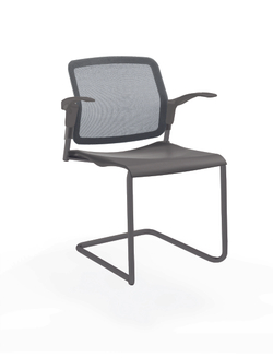 Movie стул на кантилевере со спинкой-сеткой