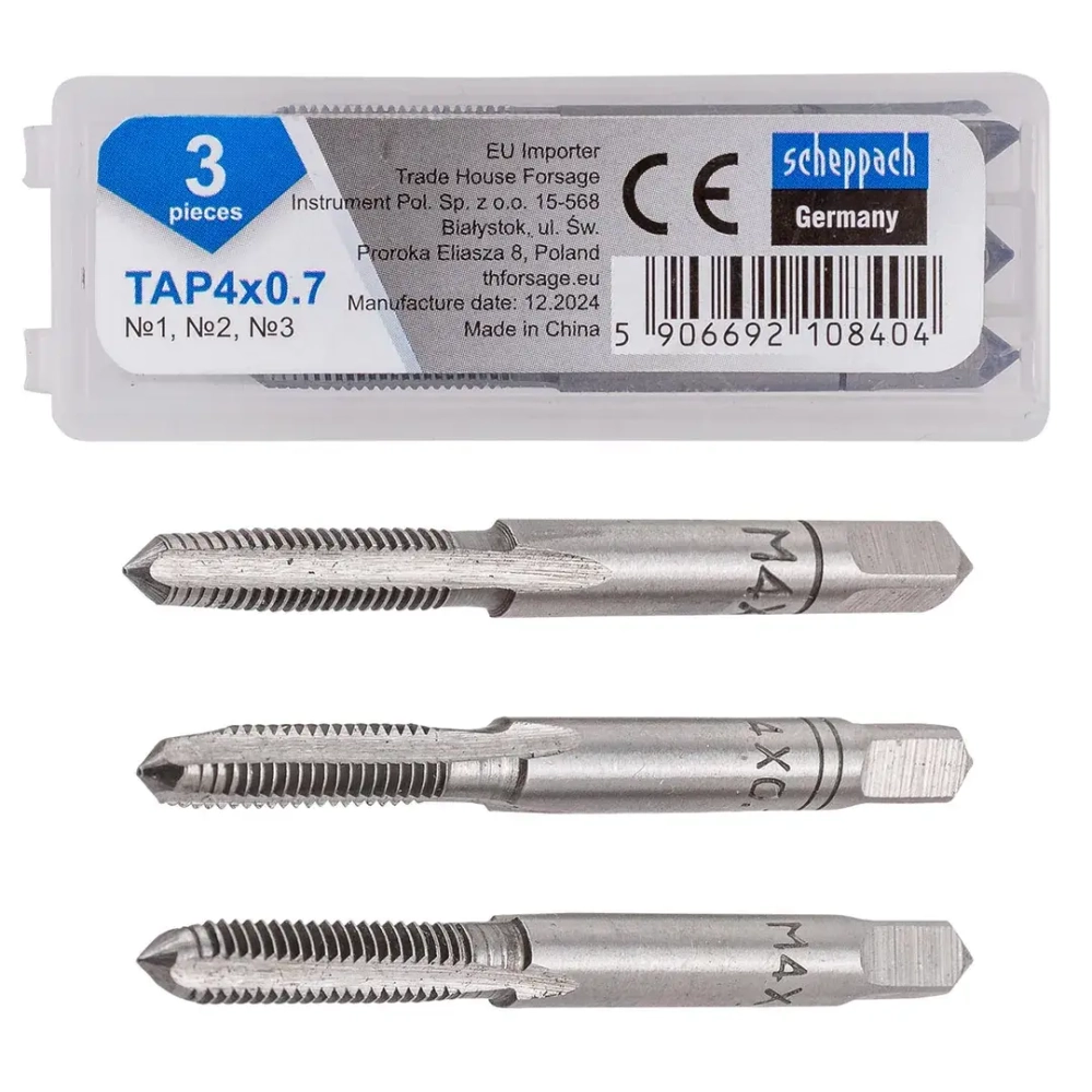 Метчик M4x0,7 (3шт) Scheppach Sch-TAP4x0,7