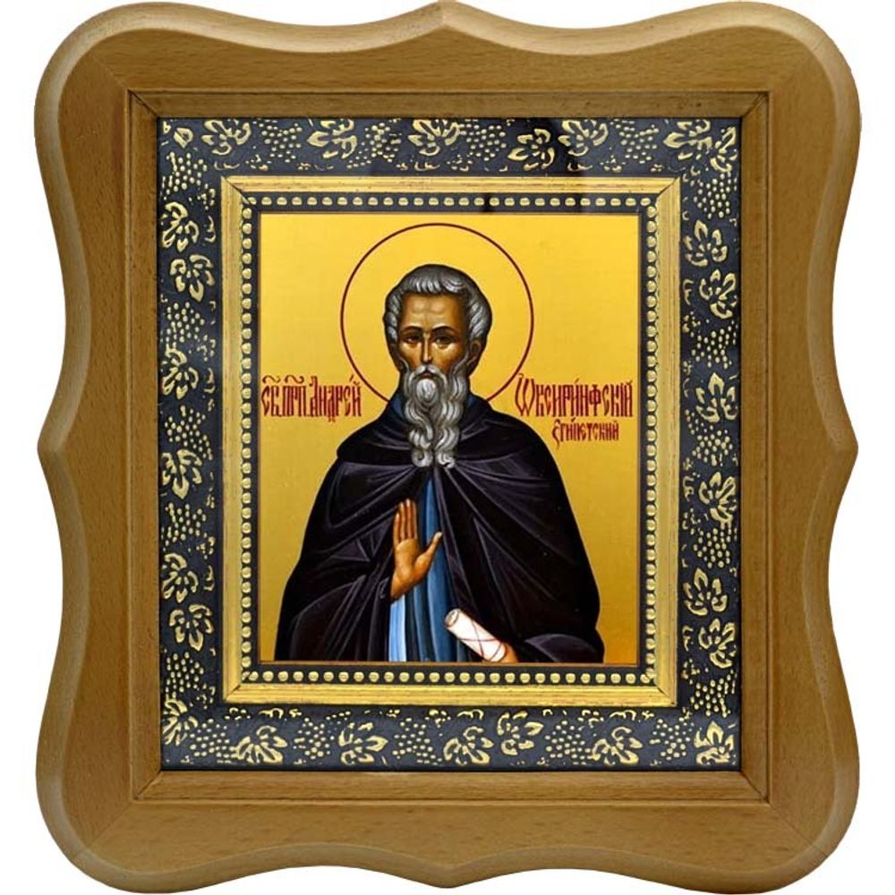 Андрей Оксиринфский (Египетский) Преподобный. Икона на холсте.