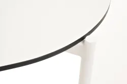 "Диего" журнальный стол из HPL 120х60 H40, каркас белый муар, цвет "молочный"