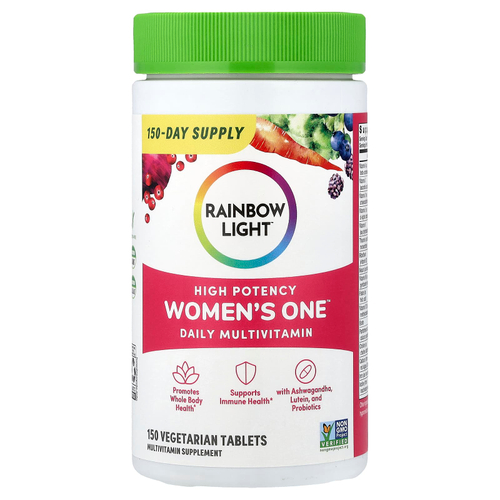 Rainbow Light, Women's One™, мультивитамины для ежедневного приема, высокая эффективность, 150 вегетарианских таблеток
