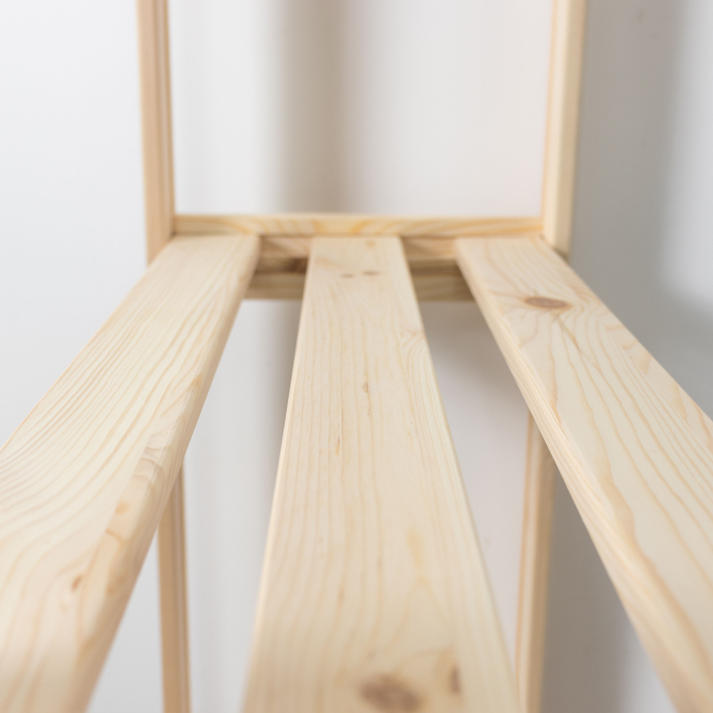 Стеллаж напольный деревянный Альберт 116 см для игрушек, книг, деревянный на балкон, для рассады