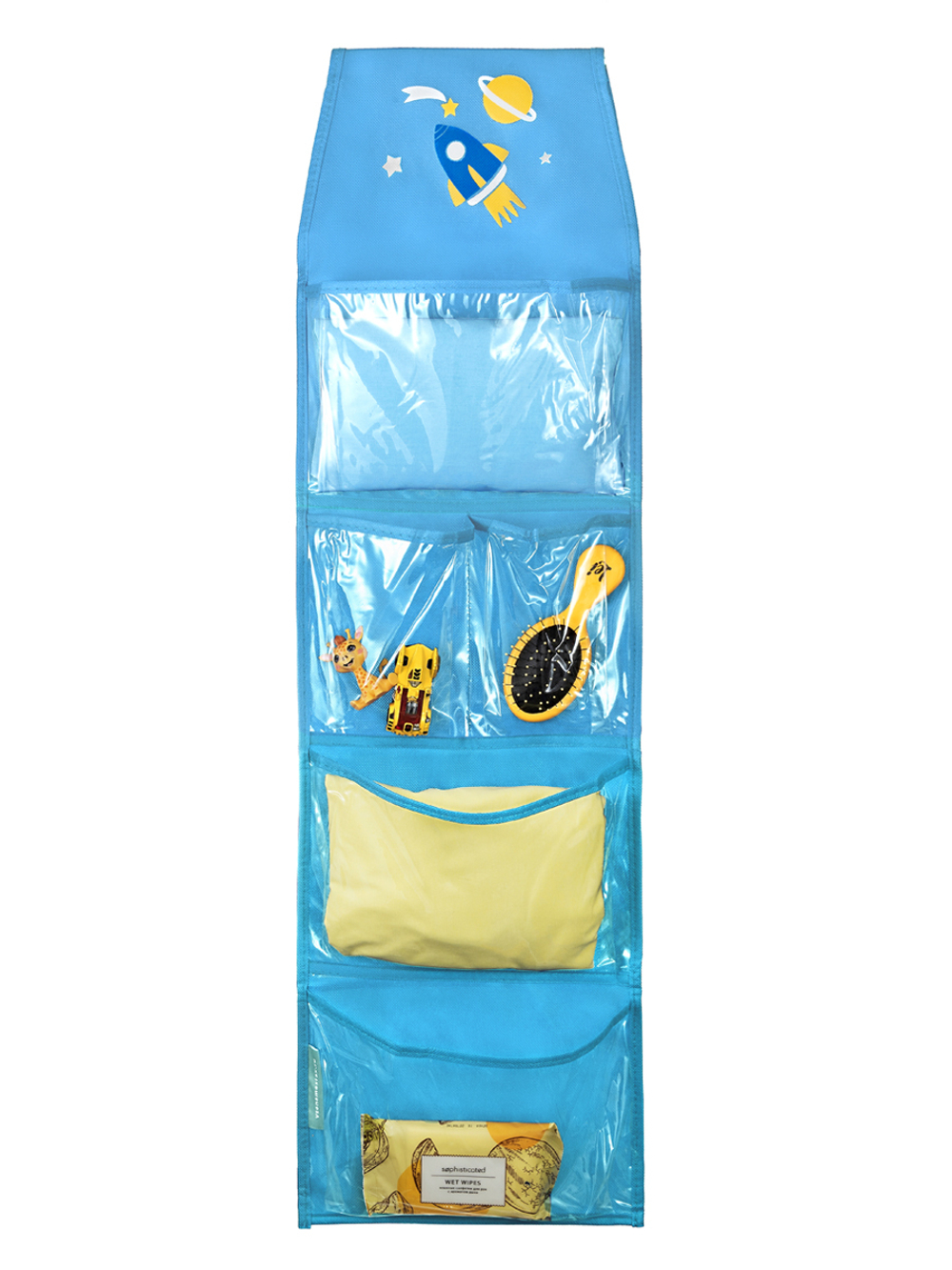 Кармашки в садик 85х24 Космос (голубой)