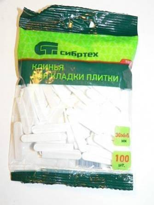 Клинья 30*6*5 мм для кладки плитки 100шт MATRIX