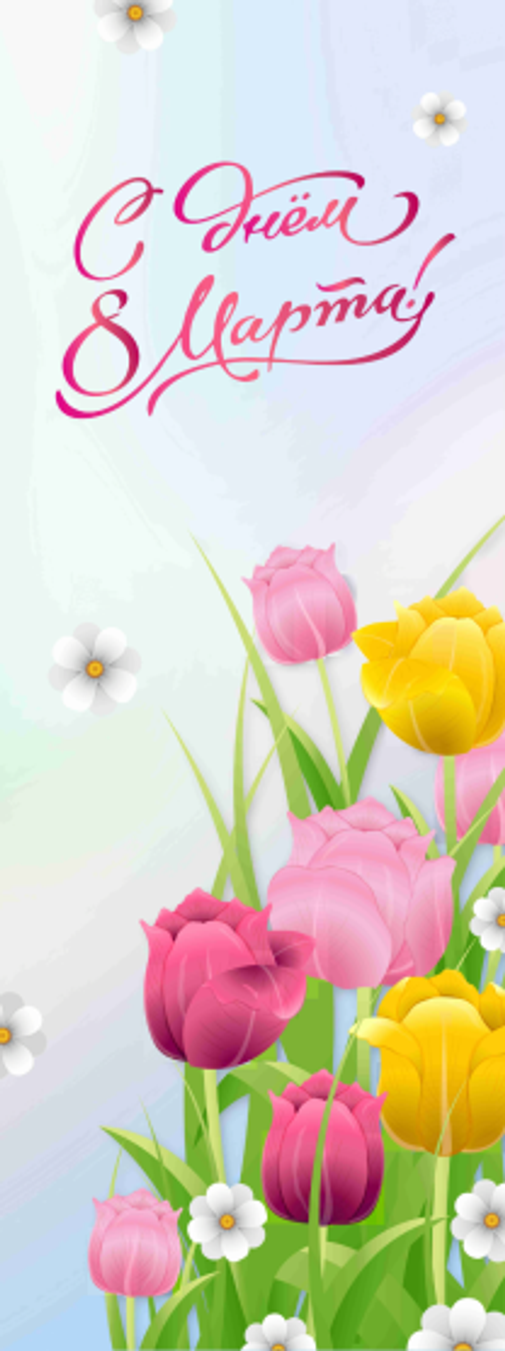 Баннер "Тюльпаны - 8 марта"