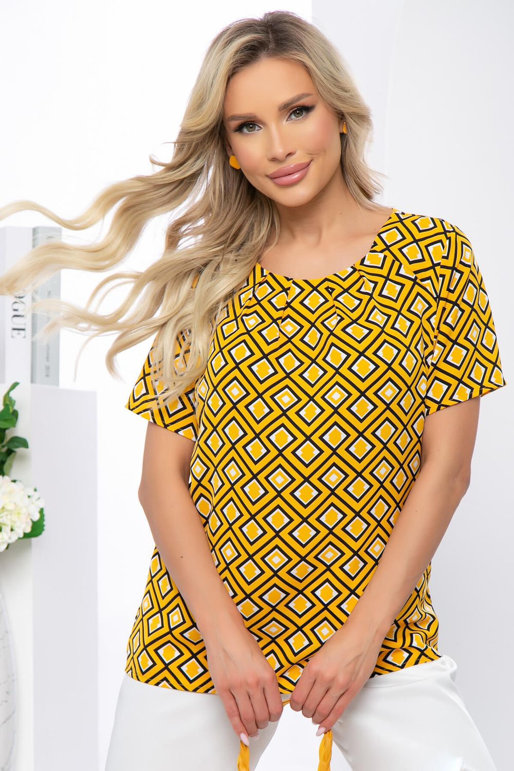 Блуза "Нильда" (горчица) Б5397 LT Collection