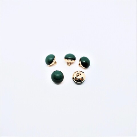 Пуговицы №726, металл.на ножке, 10мм, цв.зеленый (RB D045)