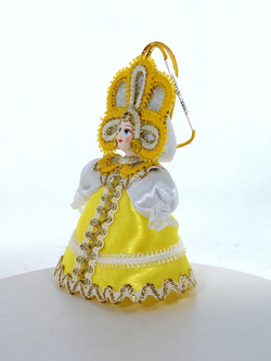 Кукла-подвеска сувенирная Потешного промысла в русском костюме.