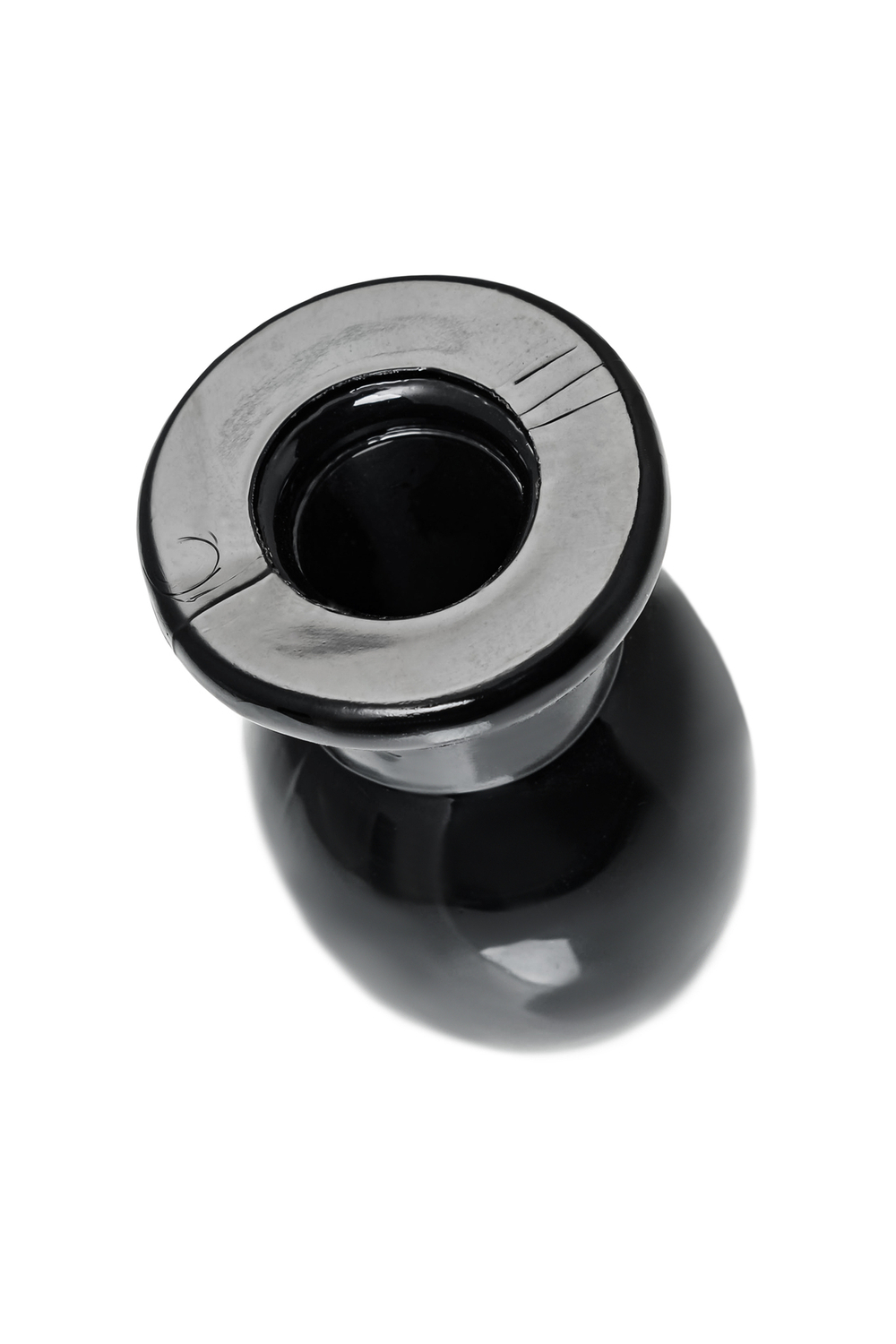 Анальная втулка с тоннелем черная 6 см