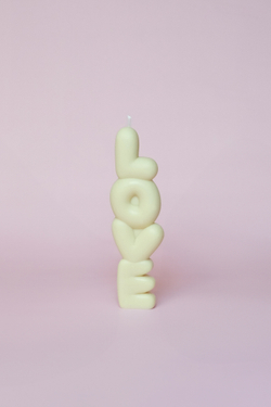 Свеча "Love" белая