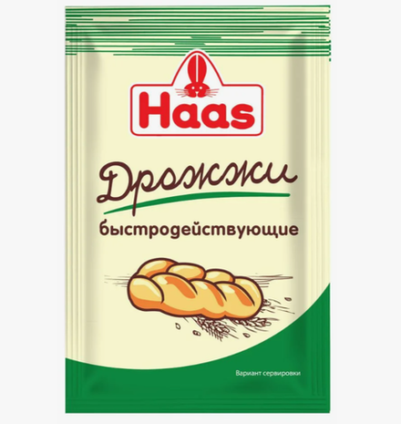 Дрожжи сухие пекарские Haas, 7 гр