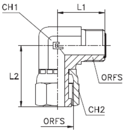 Соединение PN90 ORFS 9/16 (обжатая гайка)