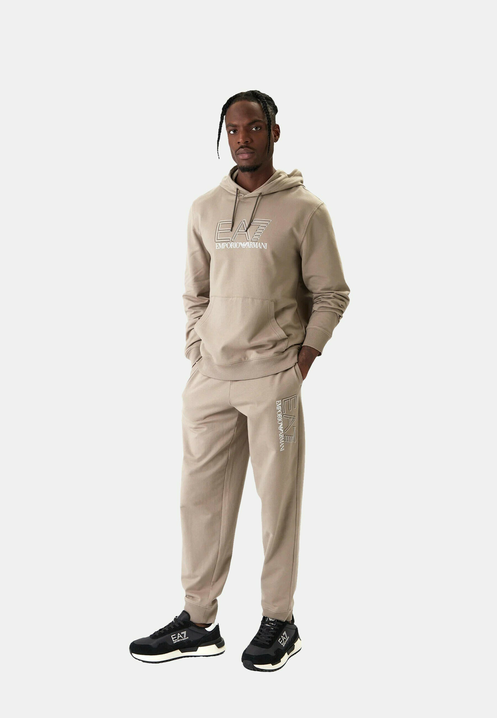 EA7 Emporio Armani UNISEX - Толстовка с капюшоном - Бежевый