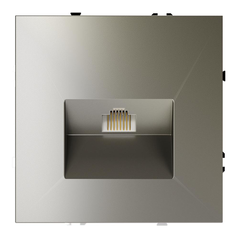 Розетка компьютерная встраиваемая VOLTUM S70 RJ45 кат.6, (шелк)