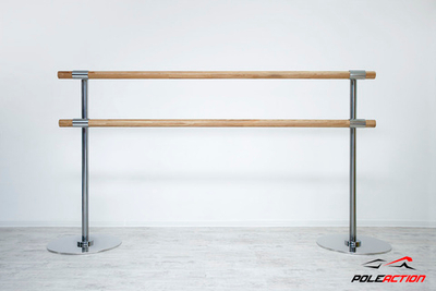 2-х уровневый мобильный (переносной) хореографический станок «Элегант» (нерж. сталь)