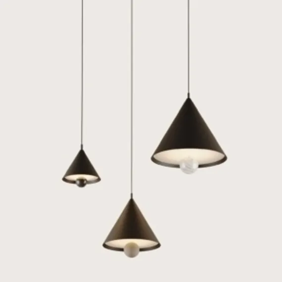 Подвесной светильник Marg C1341/20 черный металл/черный мрамор