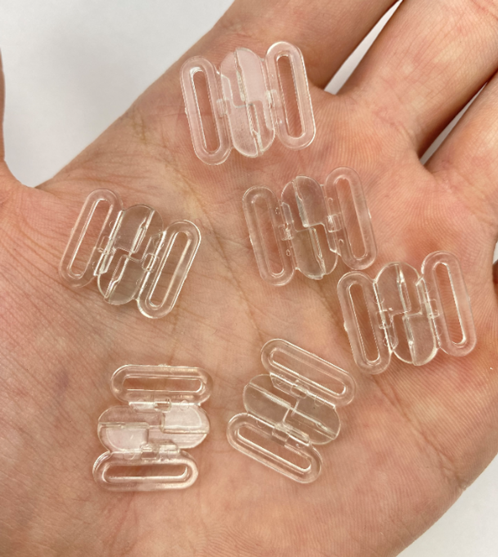 Застежка пластик прозрачная 12 мм