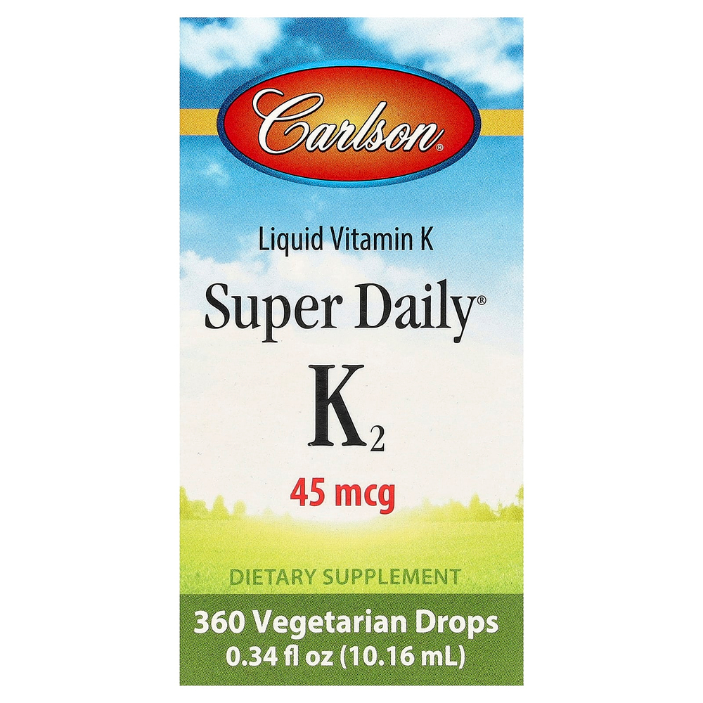 Carlson, Super Daily® K2, 10,16 мл (0,34 жидк. унции)