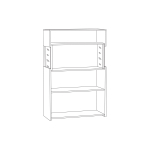 Комод Трувор с витриной 13.306 Дуб Гранж Песочный, Интра