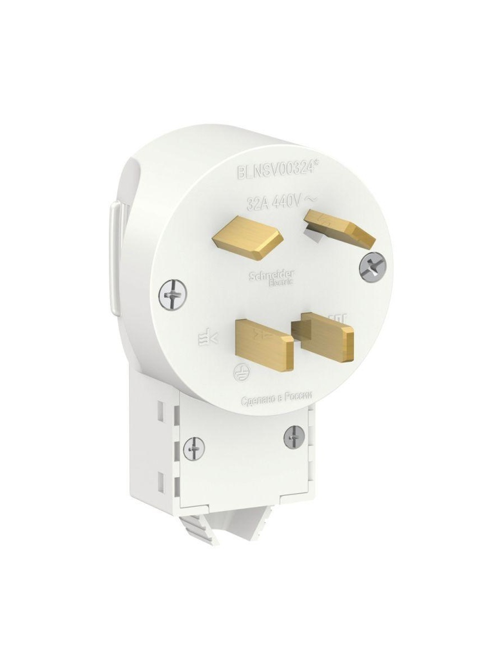 Вилка силовая СП Blanca 3P+E 32А 400В бел. SE BLNSV003241