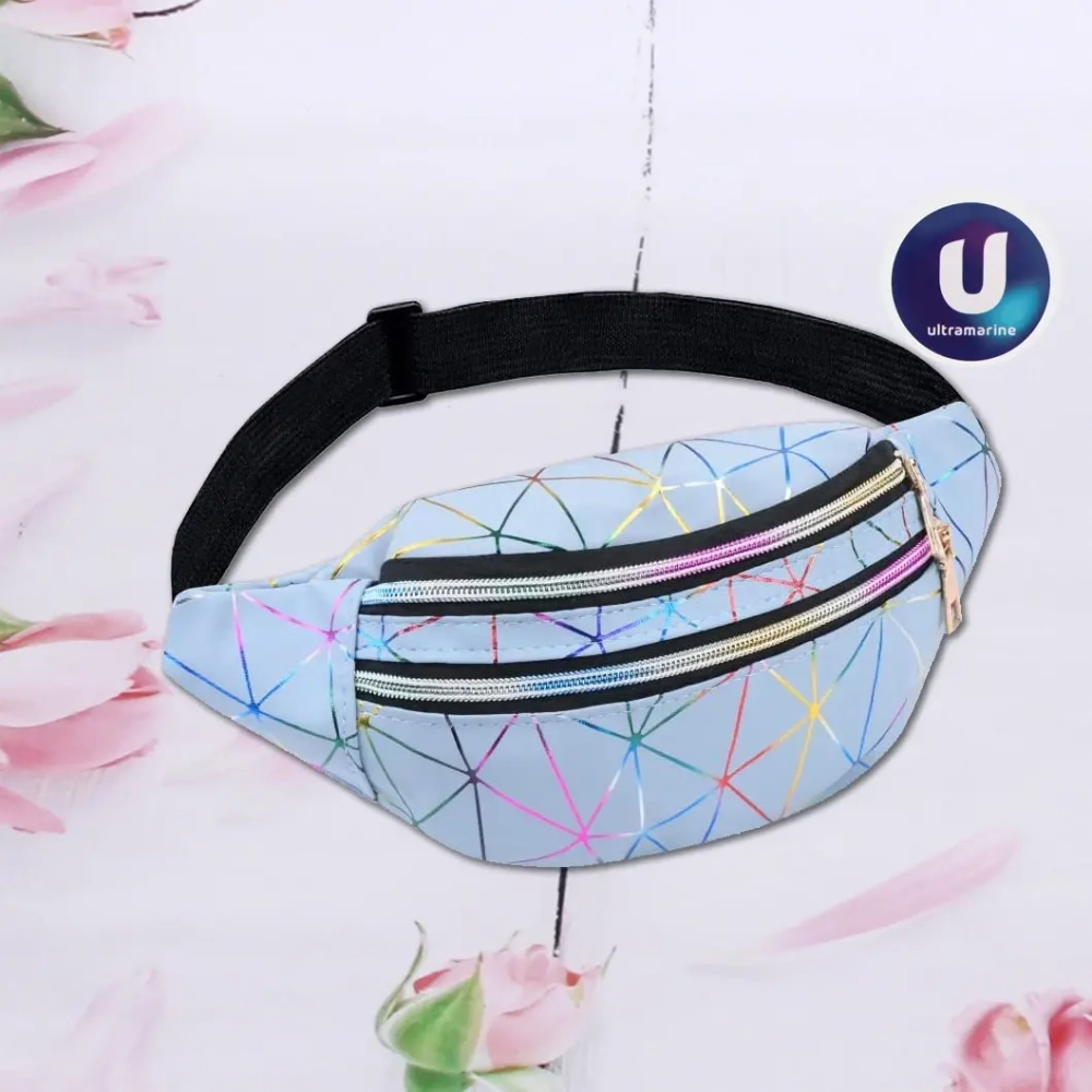 Сумка на пояс «Harizma», цвет голубой, 31*12 см