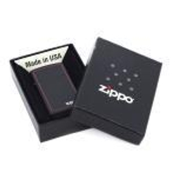 Зажигалка ZIPPO Classic Satin Chrome™ Красная окантовка и логотип Zippo ZP-218ZB