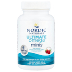 Nordic Naturals, Ultimate Omega® мини, со вкусом клубники, 60 мини-капсул (560 мг в 1 капсуле)