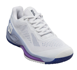 Женские Кроссовки теннисные Wilson Rush Pro 4.0 W - white/eventide/royal/lilac