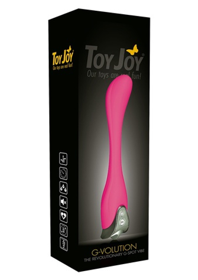 Розовый вибростимулятор G-точки G-VOLUTION - 22 см.