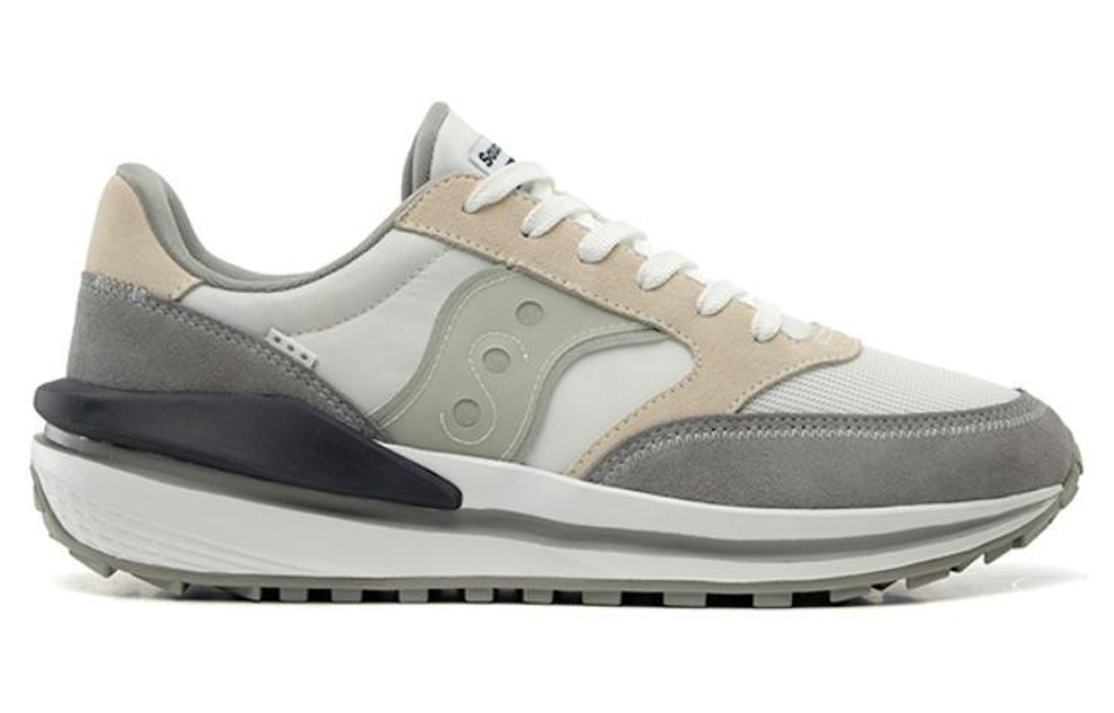 Saucony JAZZ RENEW wear-resistant breathable low-cut sports casual shoes for men and women the same style white gray