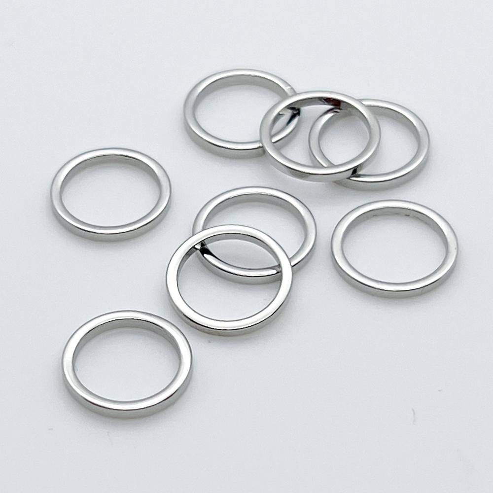 Коннектор Круг, родиевое покрытие, размер 10 мм, толщина 1 мм, цена за 1 шт