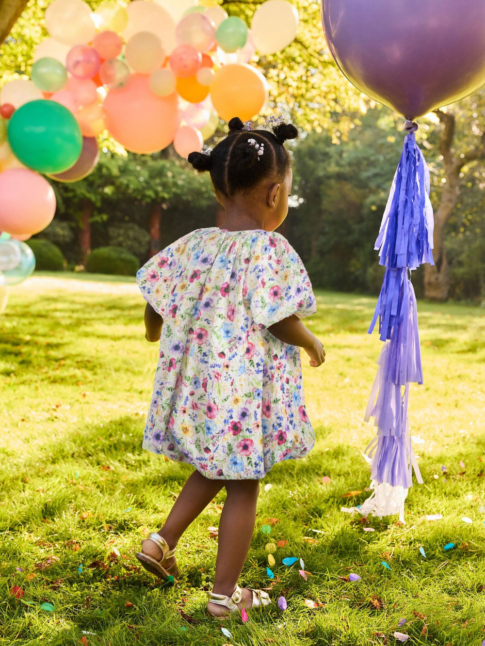 Платье для девочки Next AC9-265, Молочный, Розовый, Синий