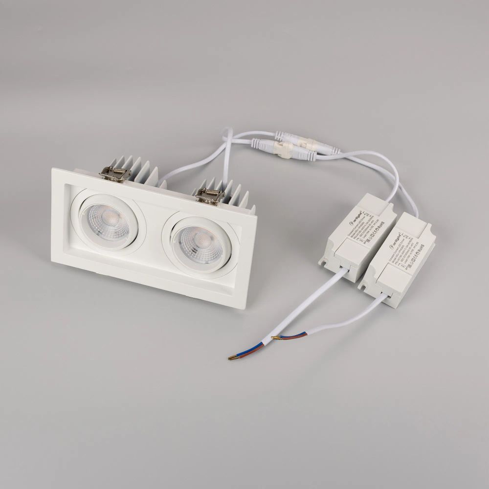 Светильник MS-VORTEX-BUILT-S170x90-2x12W Day4000 (WH-WH, 40 deg, 230V) (Arlight, IP20 Металл, 5 лет) 057771