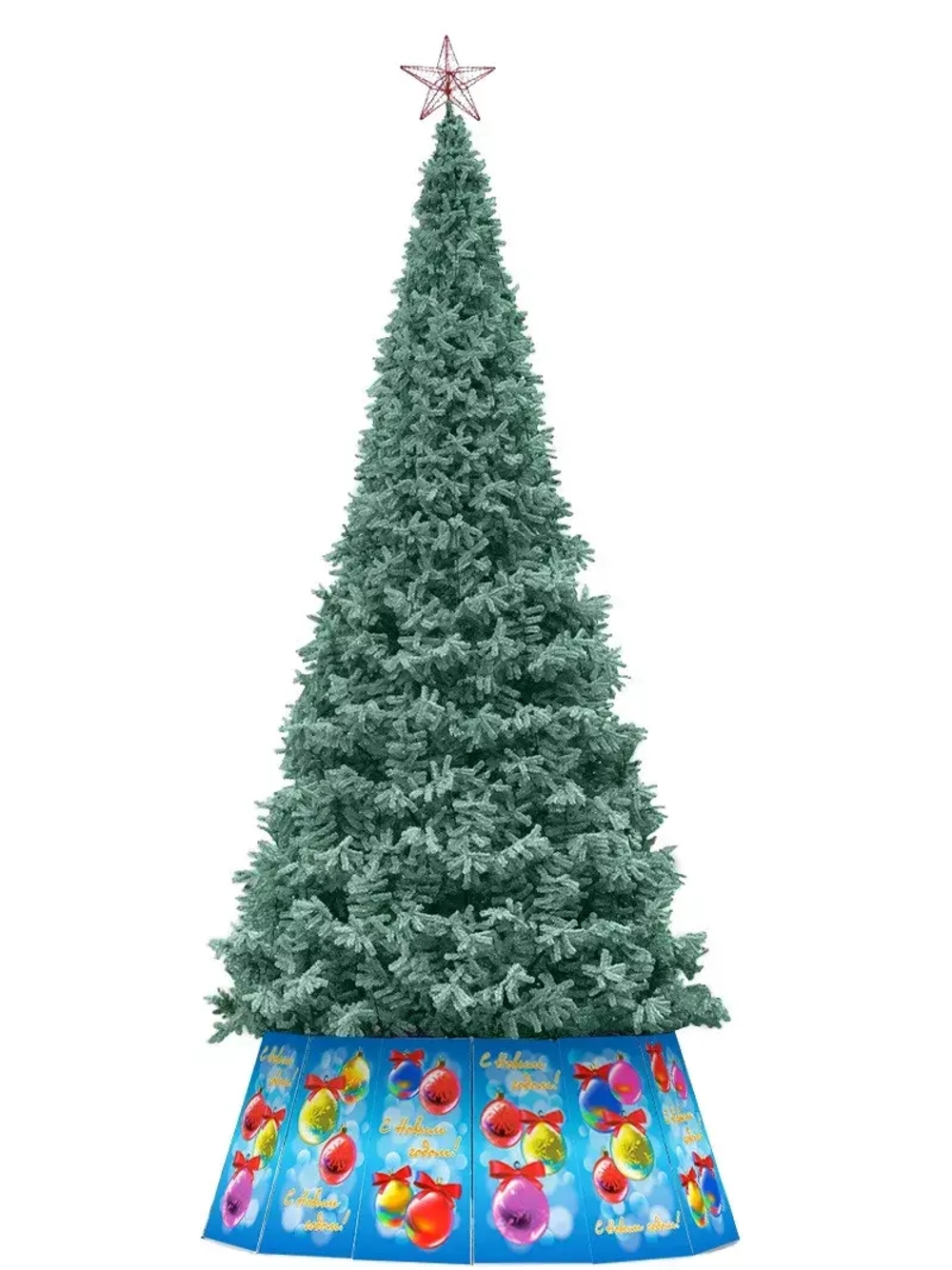 Уличная искусственная елка Альпийская изумрудная 3 м., ствольная, ПВХ, Green Trees (GT3APVCBL)