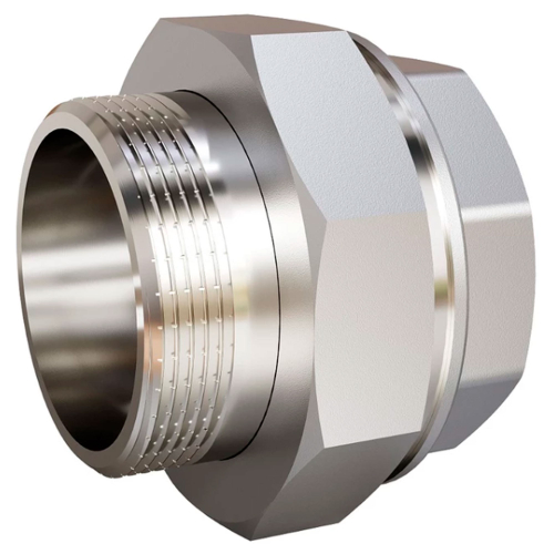 Соединение разъемное прямое (американка) LD DN40 вн-нр, латунь никелированная