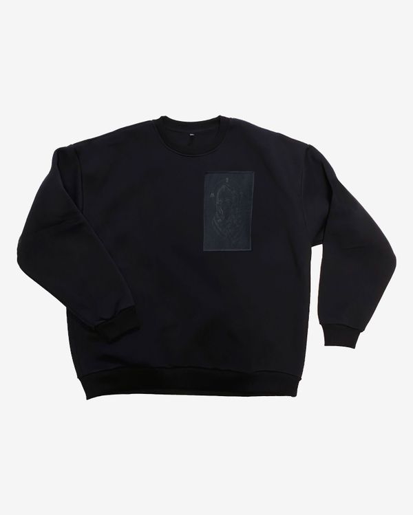 Толстовка Опал Оверсайз черная - фото 1