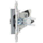 SKANDY Розетка двойная TV+RJ45 кат.6 SK-A15N металл никель IEK