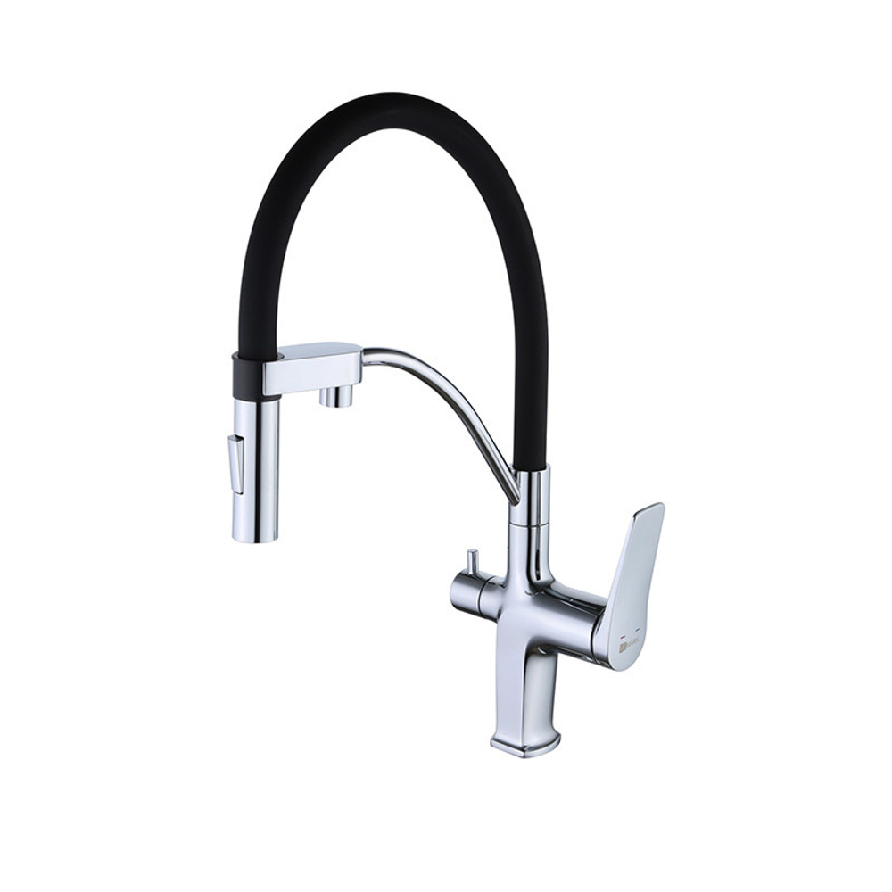 смеситель кухня LEMARK Comfort картридж 35мм, с гибким изл, с подкл. фильтра, LM3074C