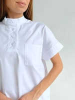 медицинская рубашка блузка для медиков белая