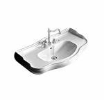 Консоль с раковиной Kerasan Retro 730093 100 бронза с 3 отверстиями