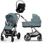 Коляска Cybex Balios S Lux TPE complete Cloud G Magic Black Base G 4 в 1 Stormy Blue с дождевиками
