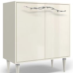 Комод Арт Колор Классик Сильвер с 2 полками Кремовый белый